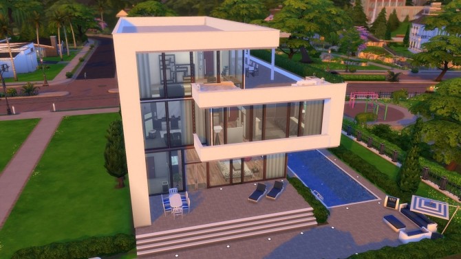Sims 4 Modern City House by RayanStar at Mod The Sims
