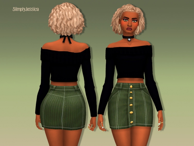 Autumn Corduroy Skirt by SiimplyJessica at TSR » Sims 4 Updates