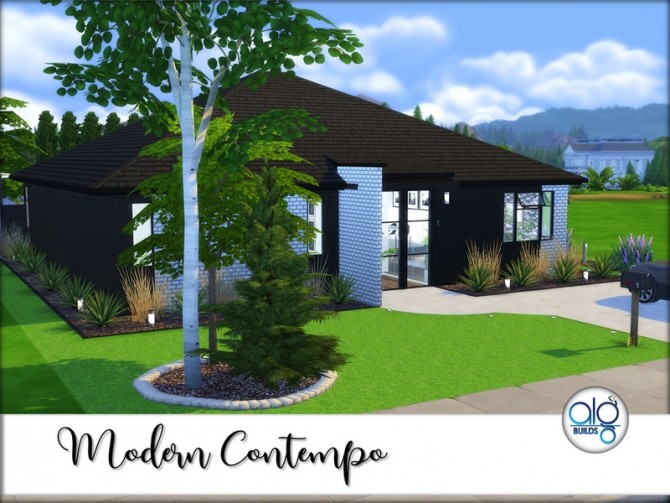 Sims 4 Modern Contempo house by ALGbuilds at TSR