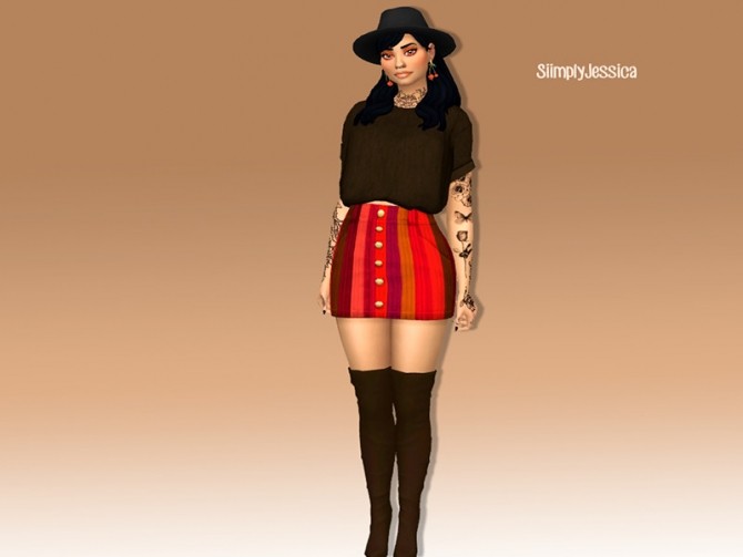 Sims 4 Autumn Corduroy Skirt by SiimplyJessica at TSR