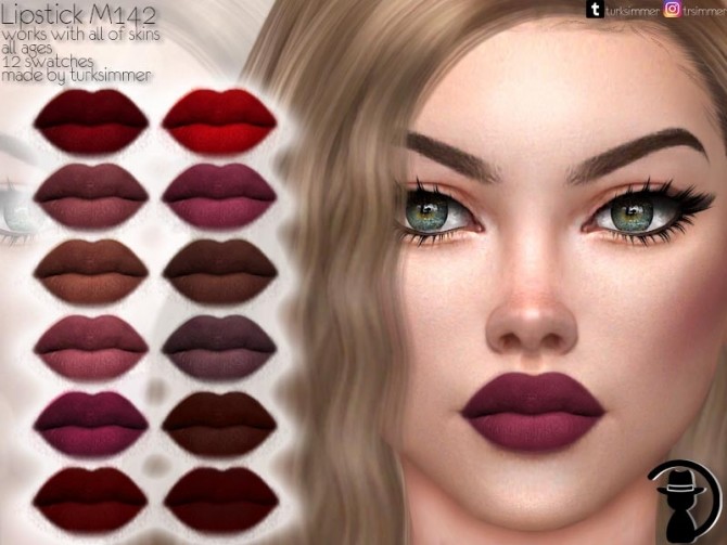 Sims 4 Lipstick M142 by turksimmer at TSR