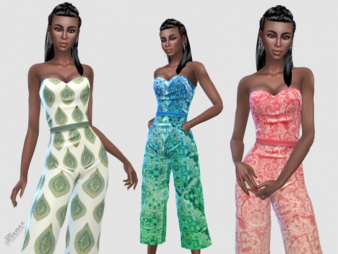 Sims 4 Boho Jumpsuit by pizazz at TSR