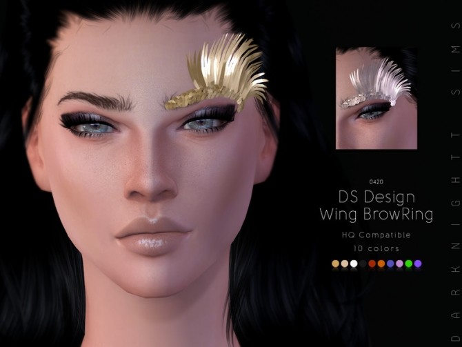 Sims 4 DS Design Wing BrowRing by DarkNighTt at TSR