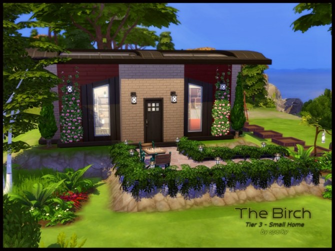 Sims 4 The Birch small home by sparky at TSR