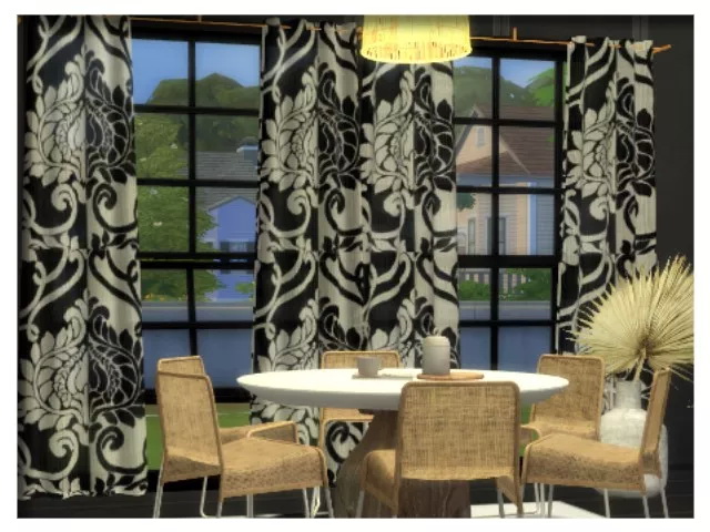Sims 4 Loft curtains by Oldbox at All 4 Sims