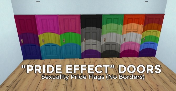 Sims 4 Pride Effect Doors by RobinKLocksley at Mod The Sims
