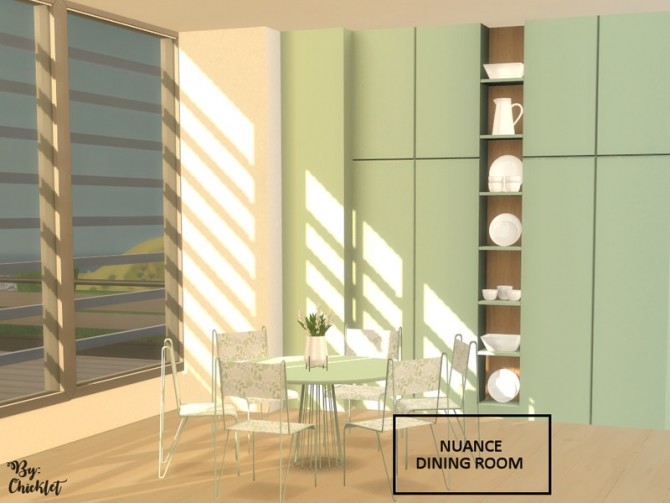 Sims 4 Nuance Dining Room by Chicklet at TSR