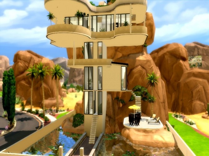 Sims 4 Rock House by GenkaiHaretsu at TSR
