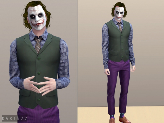 The Joker Outfit II by Darte77 at TSR » Sims 4 Updates