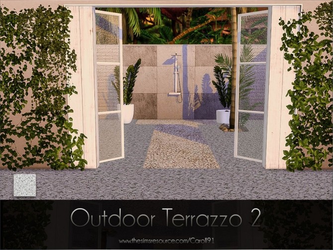 Sims 4 Outdoor Terrazzo 2 floor by Caroll91 at TSR
