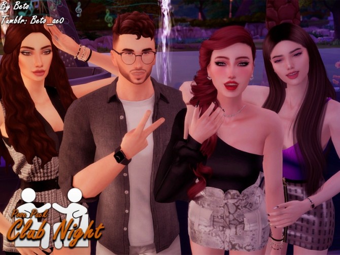 Sims 4 Club Night Pose Pack by Beto ae0 at TSR