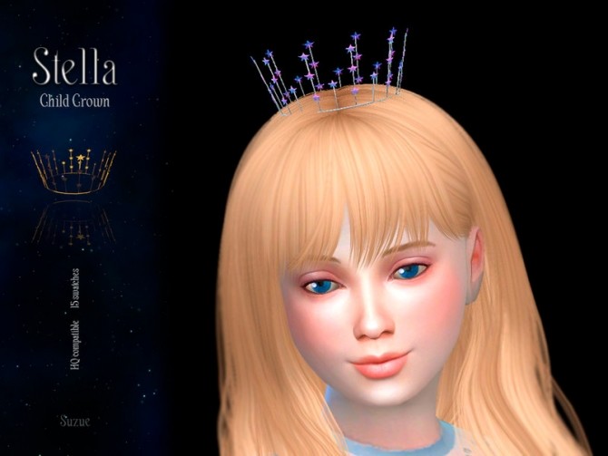 Sims 4 Stella Child Crown by Suzue at TSR