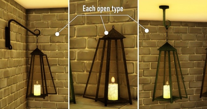 Sims 4 Antique Lantern Set at Haruinosato’s CC