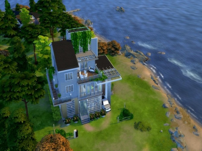 Sims 4 Eco Windenburg house by GenkaiHaretsu at TSR