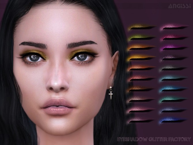 Sims 4 Glitter factory eyeshadow by ANGISSI at TSR
