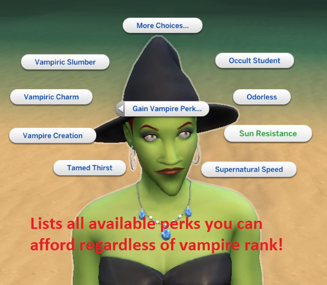 Sims 4 Buy Vampire Perks and Weakness For Hybrids by Iced Cream at Mod The Sims