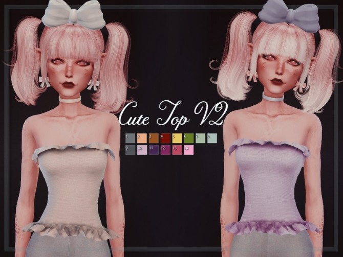 Sims 4 Cute Top V2 by Reevaly at TSR