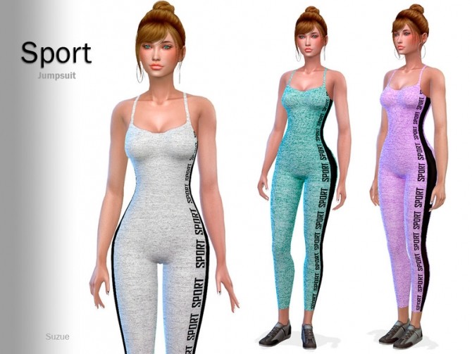 Sims 4 Sport Jumpsuit by Suzue at TSR