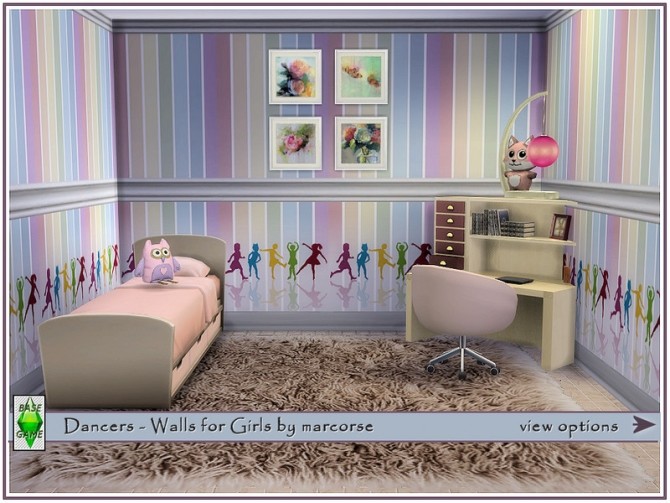 Sims 4 Dancers walls for Girls by marcorse at TSR