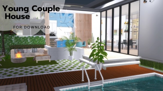 Sims 4 YOUNG COUPLE HOUSE at Dinha Gamer