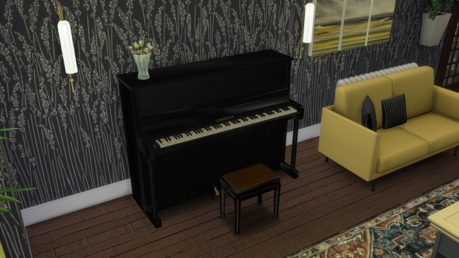 Sims 4 Bechstein Upright Piano by PeterJames88 at Mod The Sims