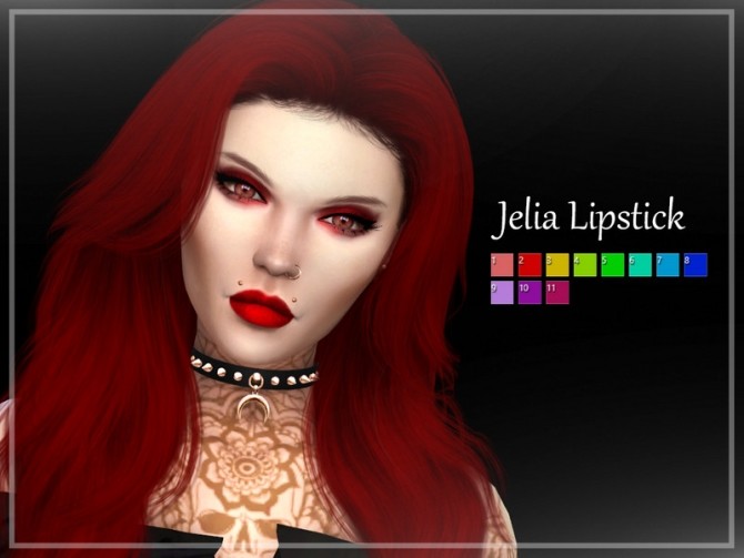 Sims 4 Jelia Lipstick by Reevaly at TSR