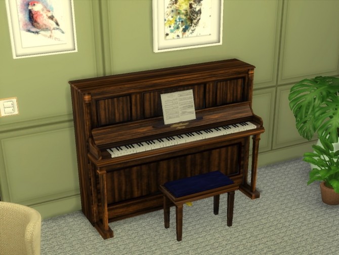 Sims 4 Bluthner Upright Piano by PeterJames88 at Mod The Sims