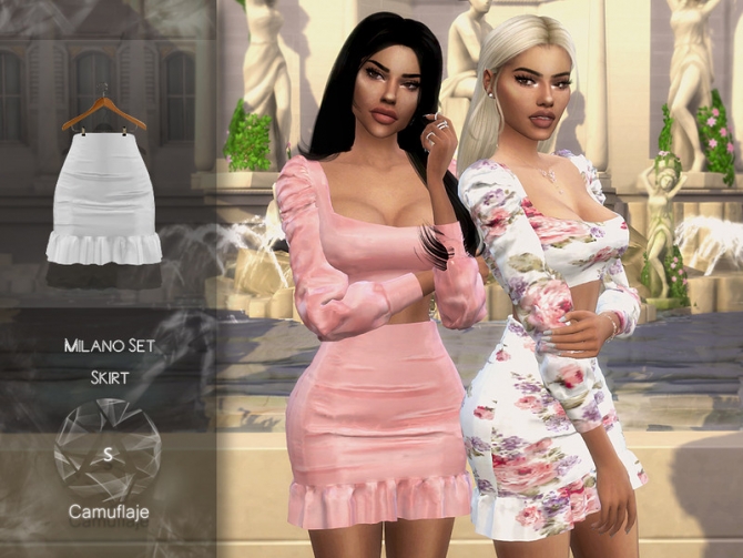 Milano Set (Skirt) by Camuflaje at TSR » Sims 4 Updates