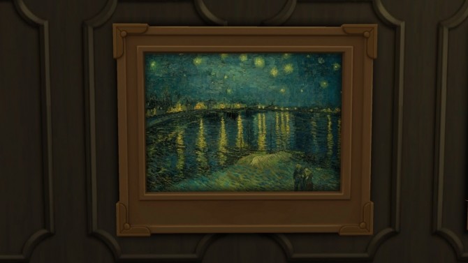Sims 4 Starry Night Over the Rhone by jessiuss at Mod The Sims