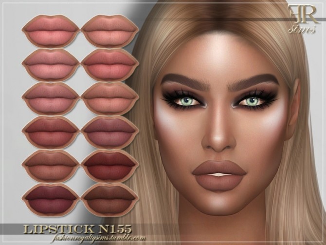 Sims 4 FRS Lipstick N155 by FashionRoyaltySims at TSR