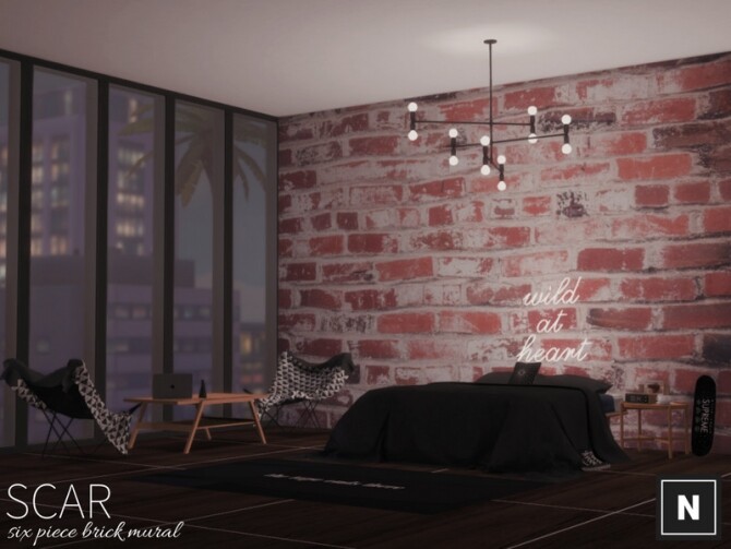 Sims 4 Scar walls by networksims at TSR
