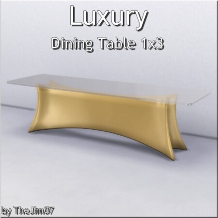 Luxury Dining Table 1×3 by TheJim07 at Mod The Sims