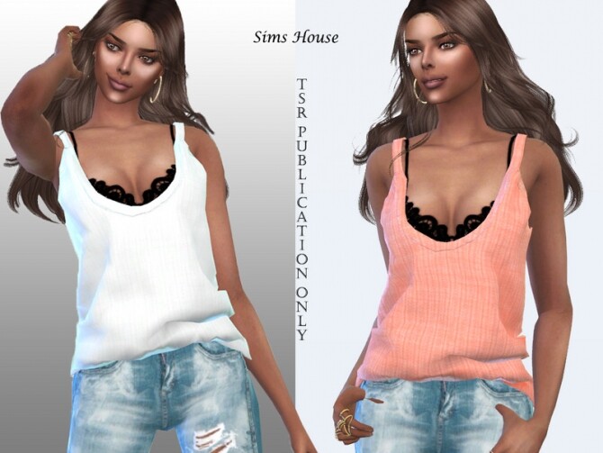 Sims 4 Woman t shirt by Sims House at TSR