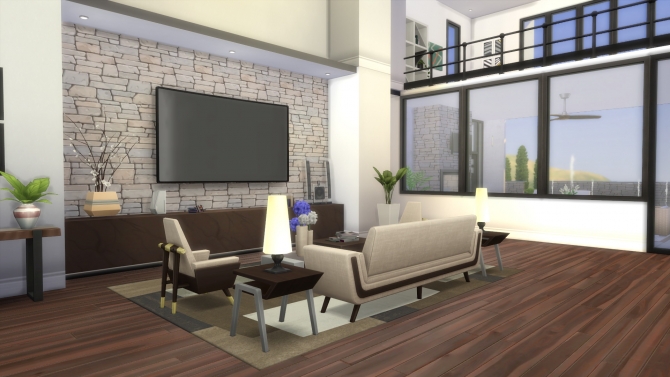 Luxury Modern House NO CC by Emyclarinet at Mod The Sims » Sims 4 Updates