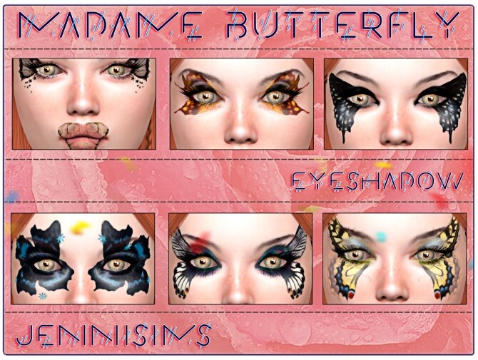 Sims 4 EYESHADOW Madame Butterfly at Jenni Sims