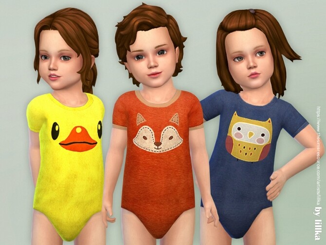 Sims 4 Toddler Onesie 09 by lillka at TSR