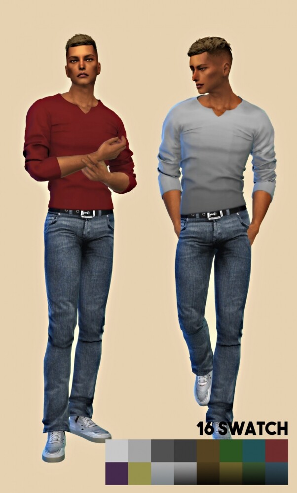 Sims 4 Slim t shirt M at L.Sim