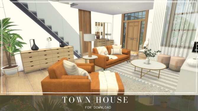 Sims 4 TOWN HOUSE at Dinha Gamer