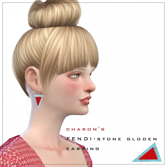 Sims 4 Stone Gloden Earrings at Charonlee