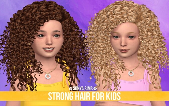 Sims 4 STRONG HAIR FOR KIDS at Sonya Sims