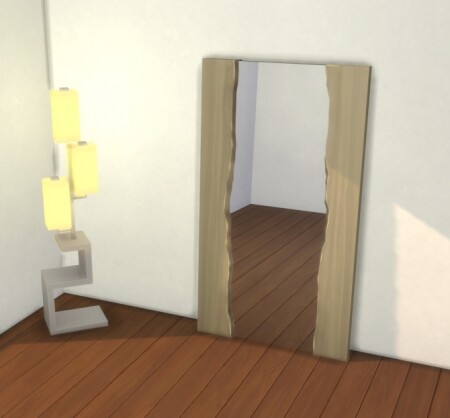 Natural Wood Mirror by therealmofsimblr at Mod The Sims
