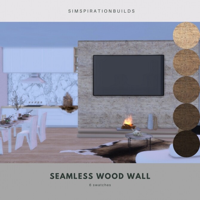 Sims 4 Seamless Wood Wall at Simspiration Builds