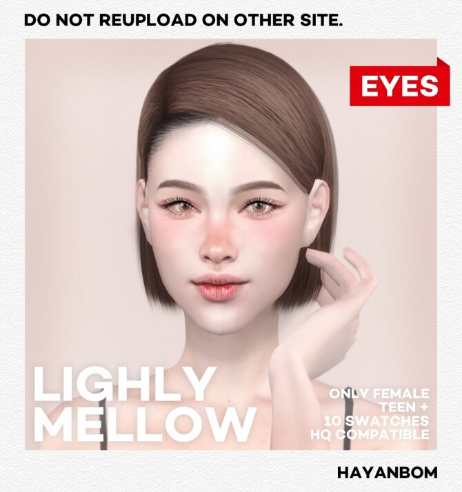 Sims 4 EYES LIGHLY MELLOW at Hayanbom