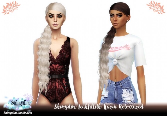 Sims 4 LeahLillith Karin Hair Retexture Ombre Naturals + Unnaturals at Shimydim Sims