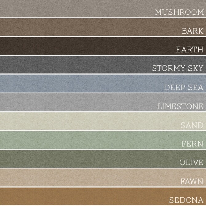 Sims 4 Exterior Paint: Earth Palette at Simspiration Builds