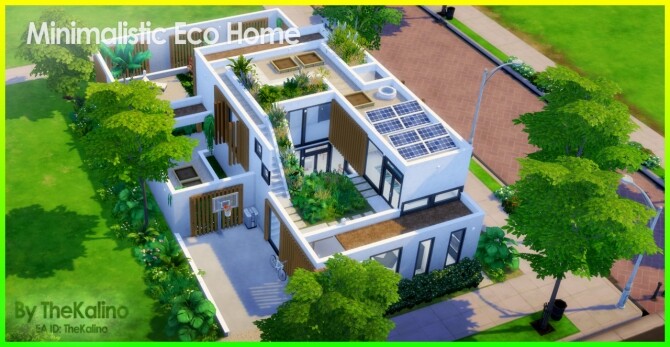Sims 4 Minimalistic Eco Home at Kalino