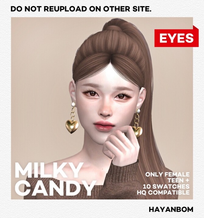 Sims 4 EYES MILKY CANDY at Hayanbom