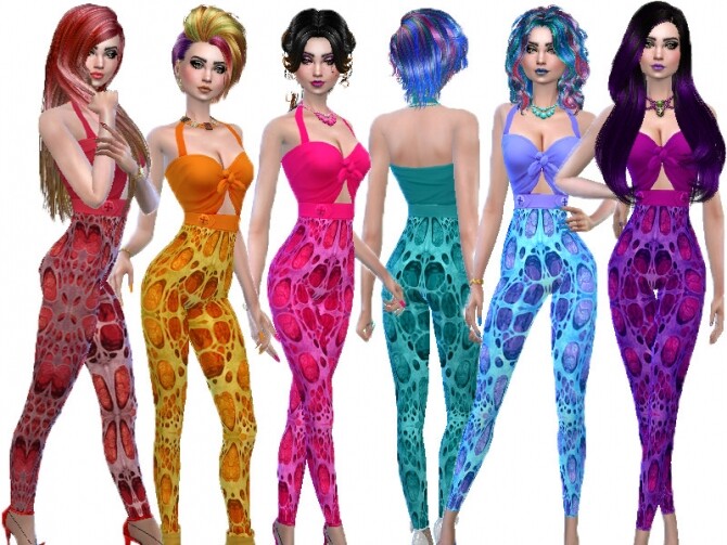Sims 4 Retro body suit recolor by TrudieOpp at TSR