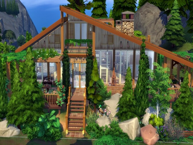 Sims 4 Camp Cottage V3 No CC by Carolisim at TSR