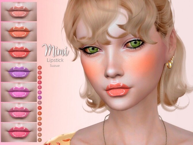 Sims 4 Mimi Lipstick by Suzue at TSR